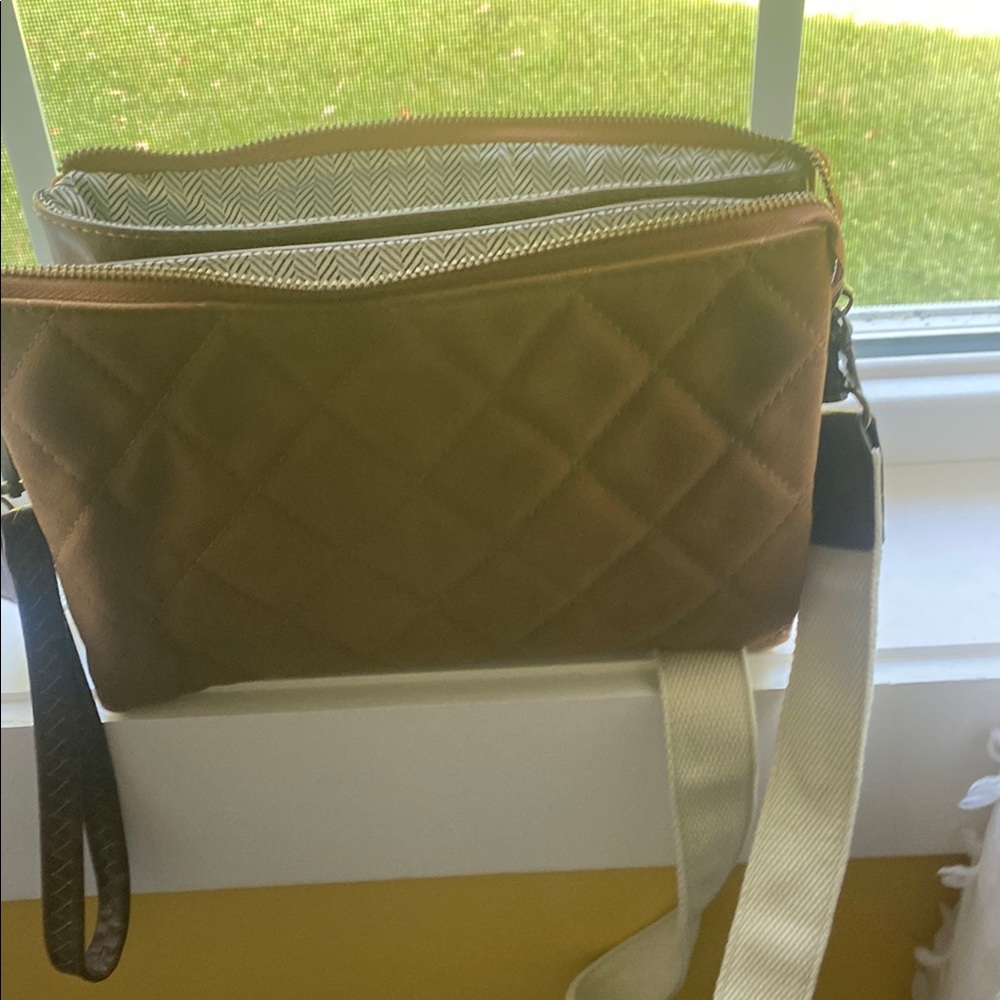 Quilted Brown Crossbody brand new crossbody purse